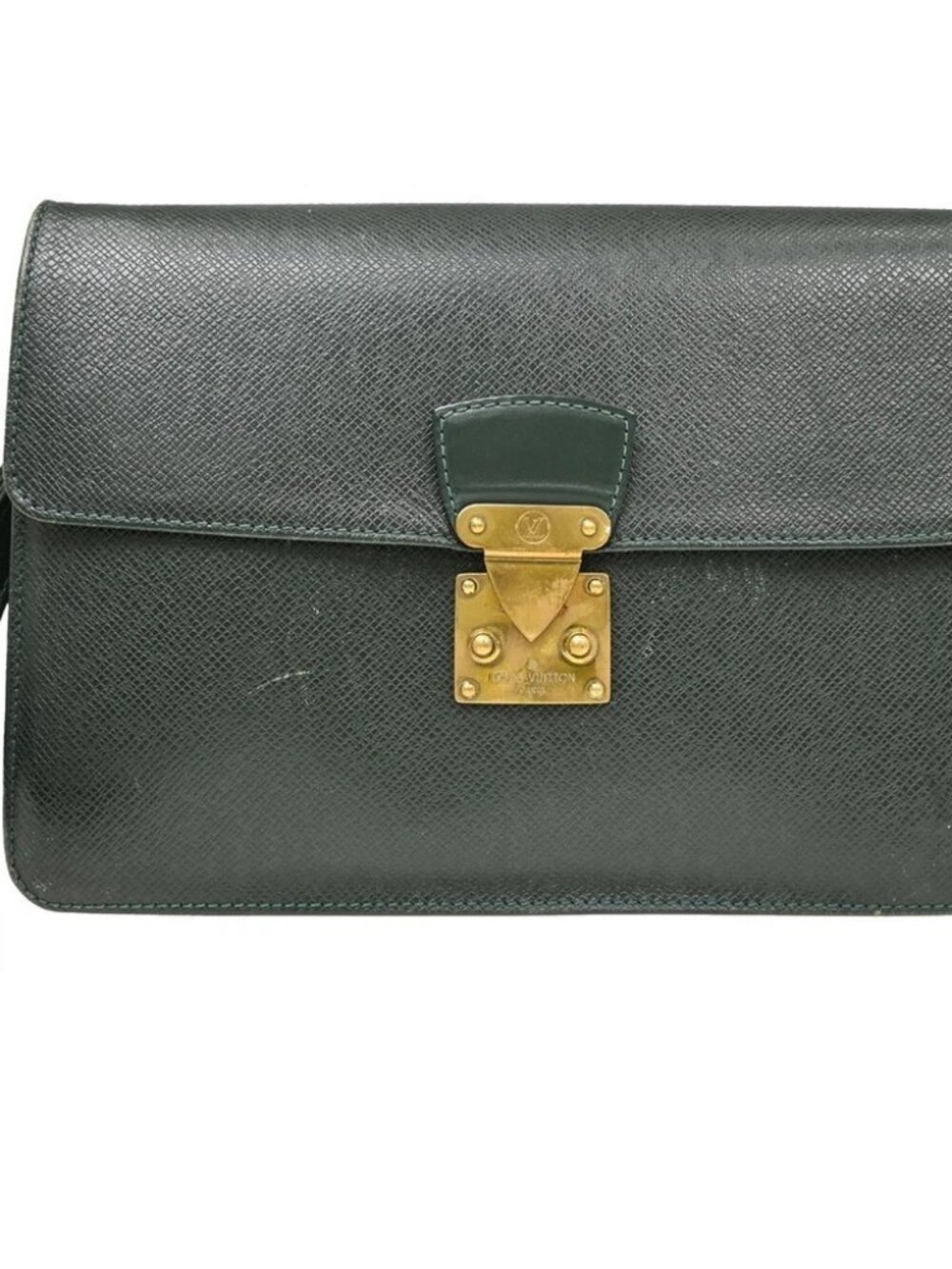 Louis Vuitton Taiga Pochette Kourad Epicea Clutch